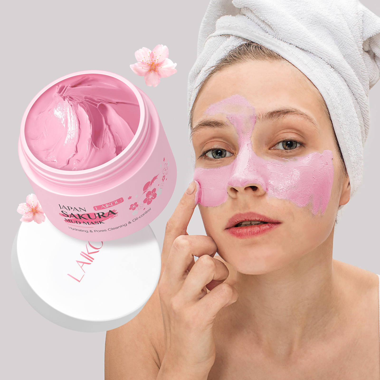 Bentonite Clay Mask - Sakura Mask For Face Cleaning Maseczka