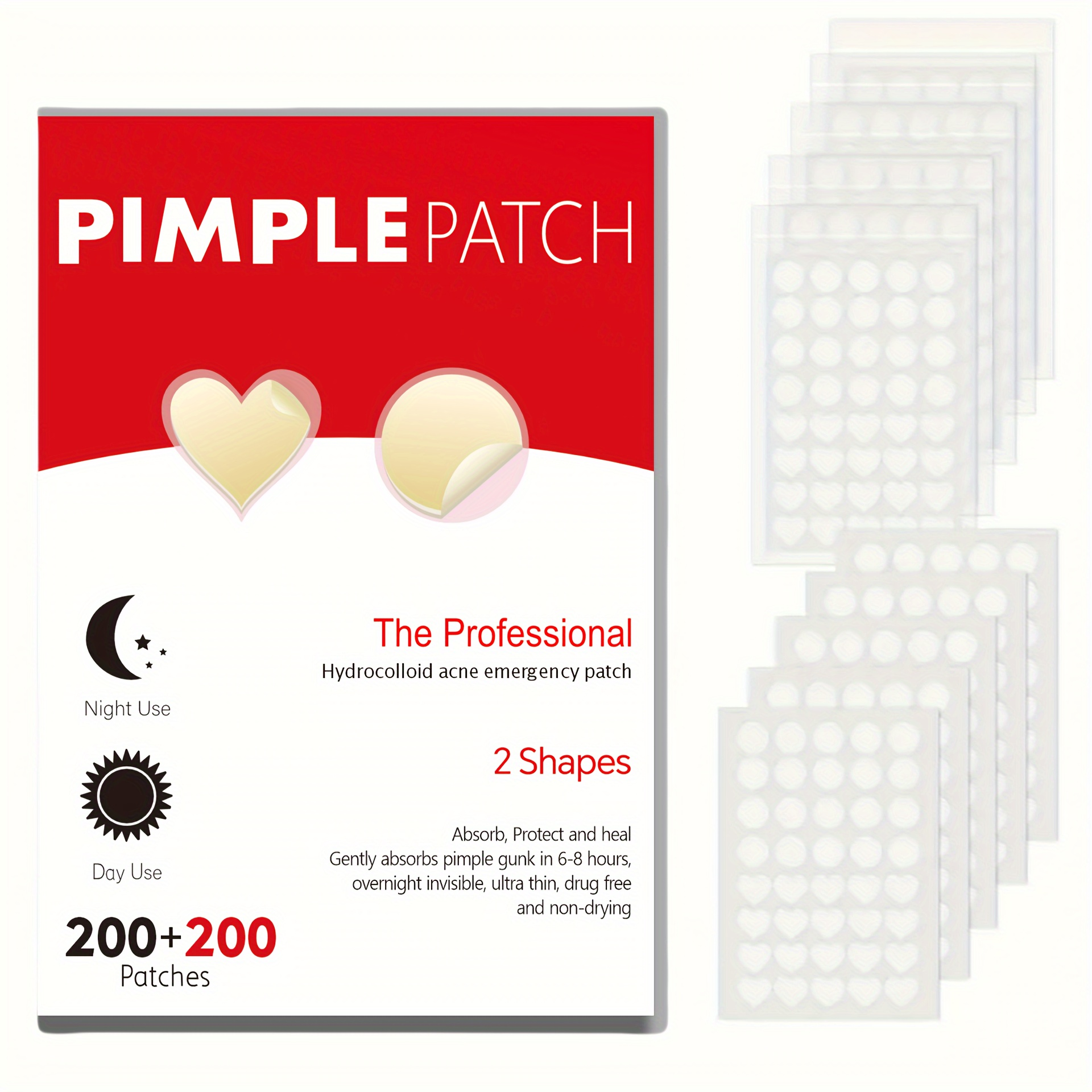 Skincare Moisturizer - 36 pieces of multi-color star acne