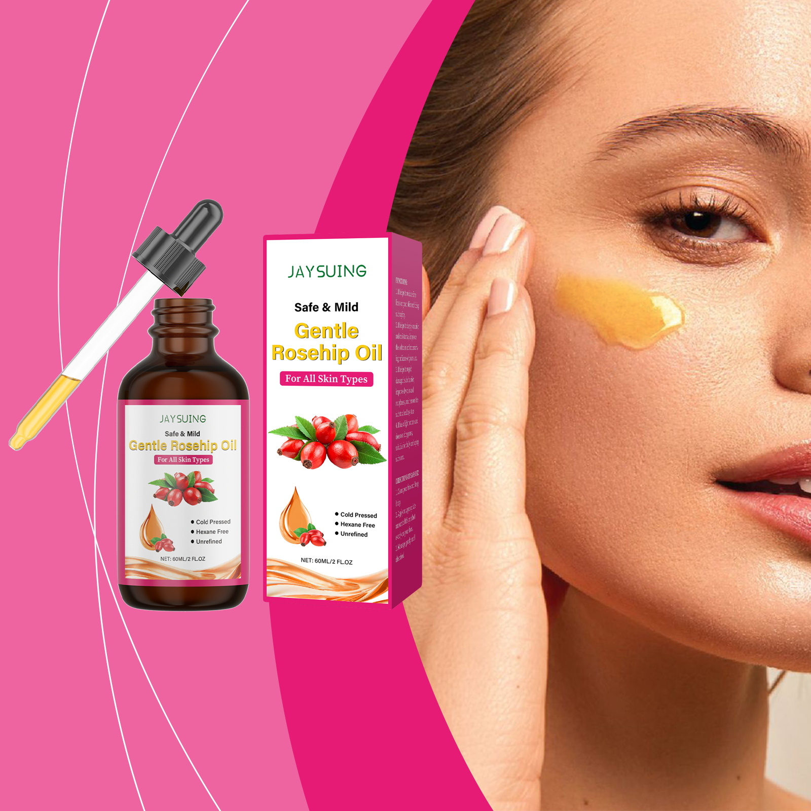 Face Oil Rosehip - Rosehip Facial Oil Moisturizing Smoothing Skin