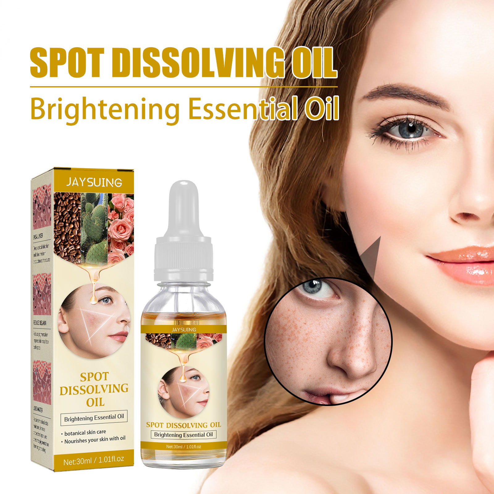Face Oil Rosehip - Dissolved spot oil Lighten spots, remove