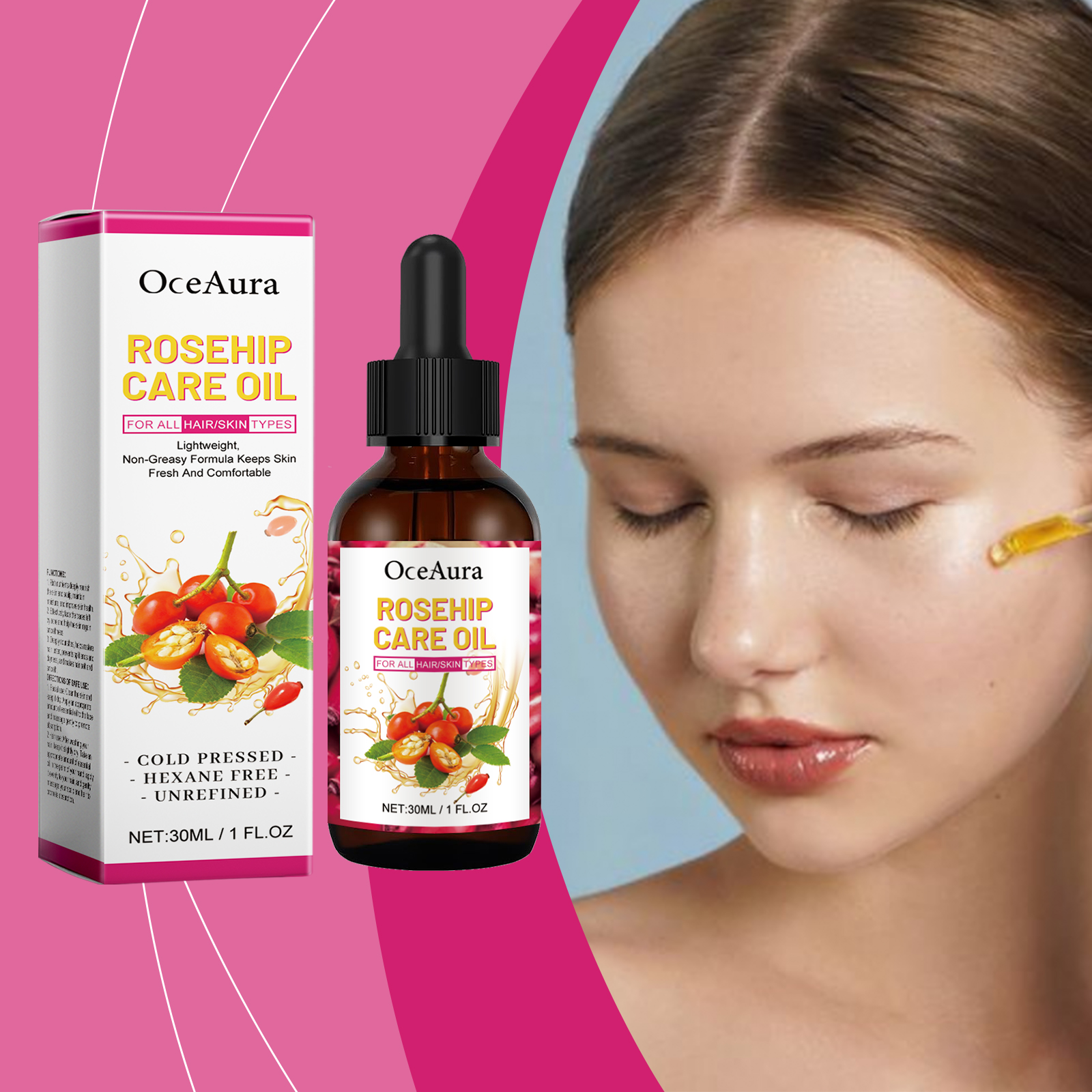 Face Oil Rosehip - 30ml Rosehip Oil For Face Fade