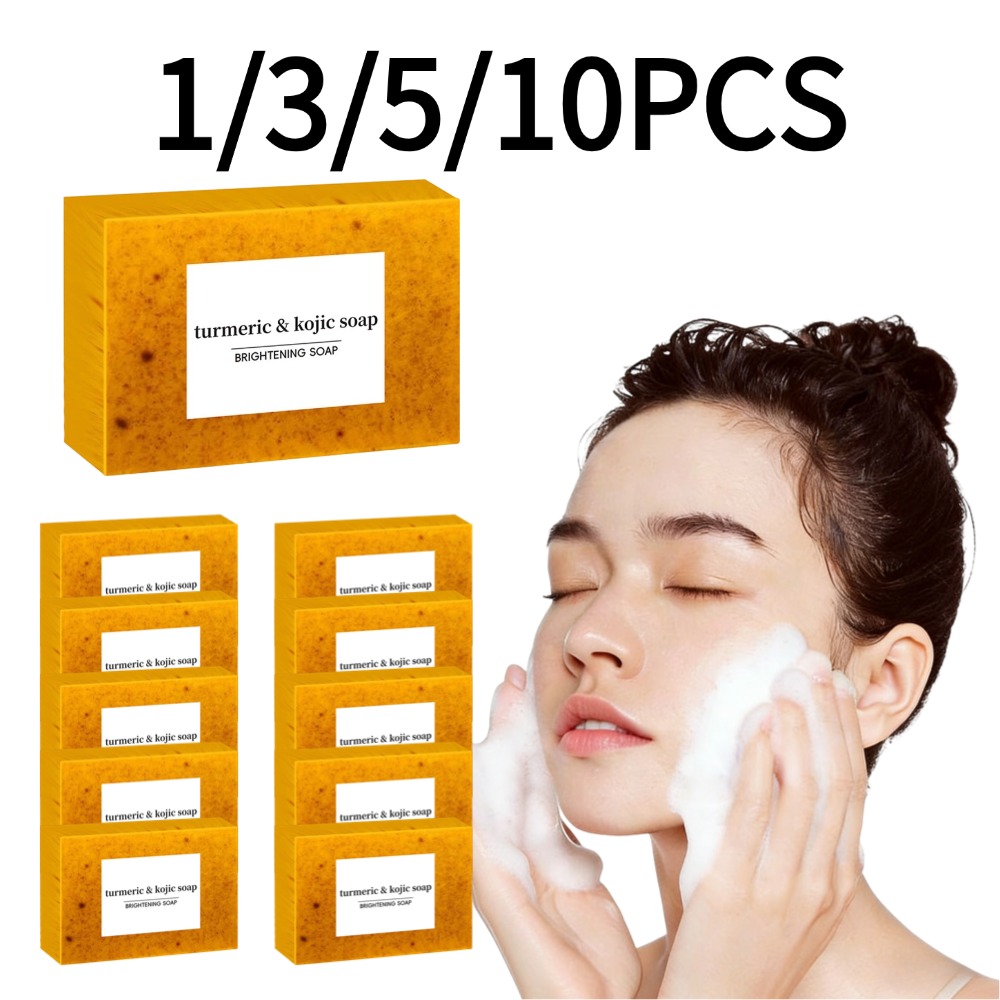 Kojic Acid Soap - 1/3/5/10PCS Turmeric Hand Made Soap for