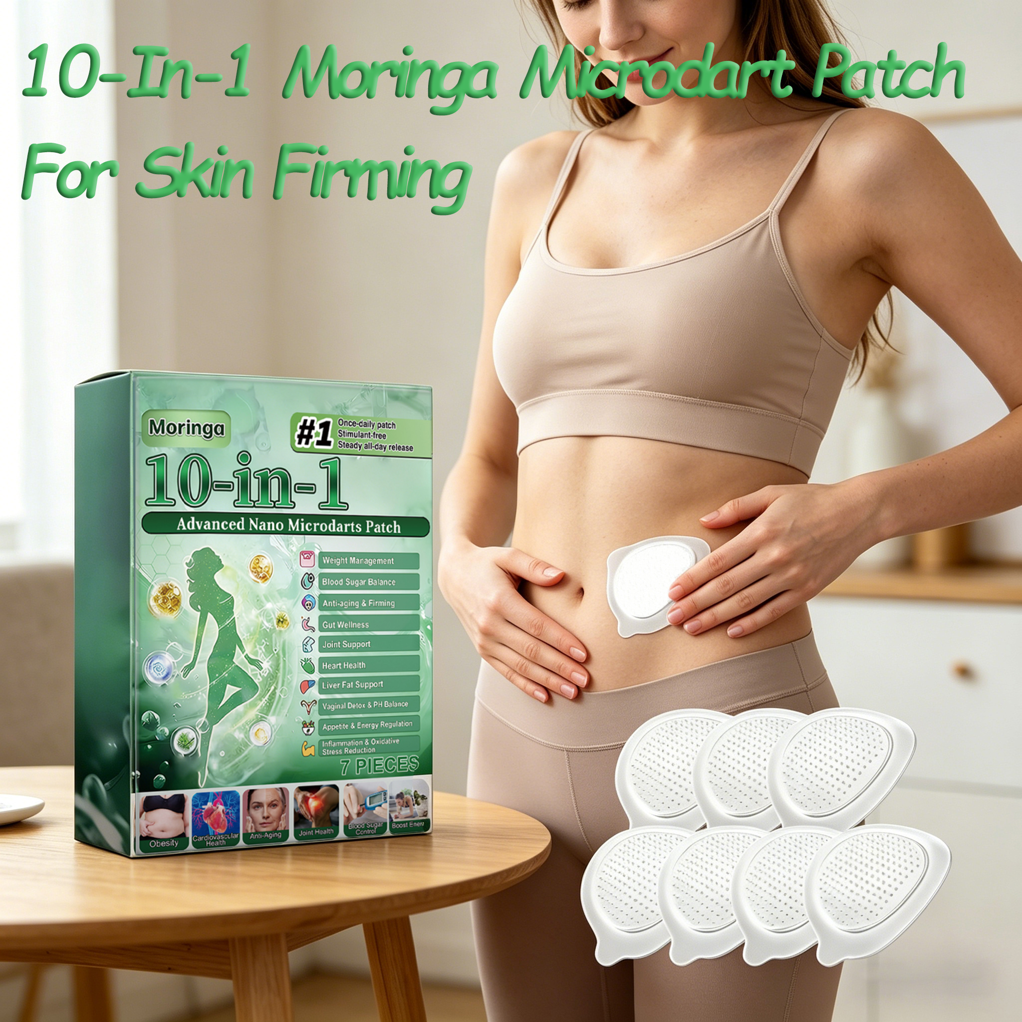 Skincare Moisturizer - 10in1 Moringa Microdart Patch Nano Technology