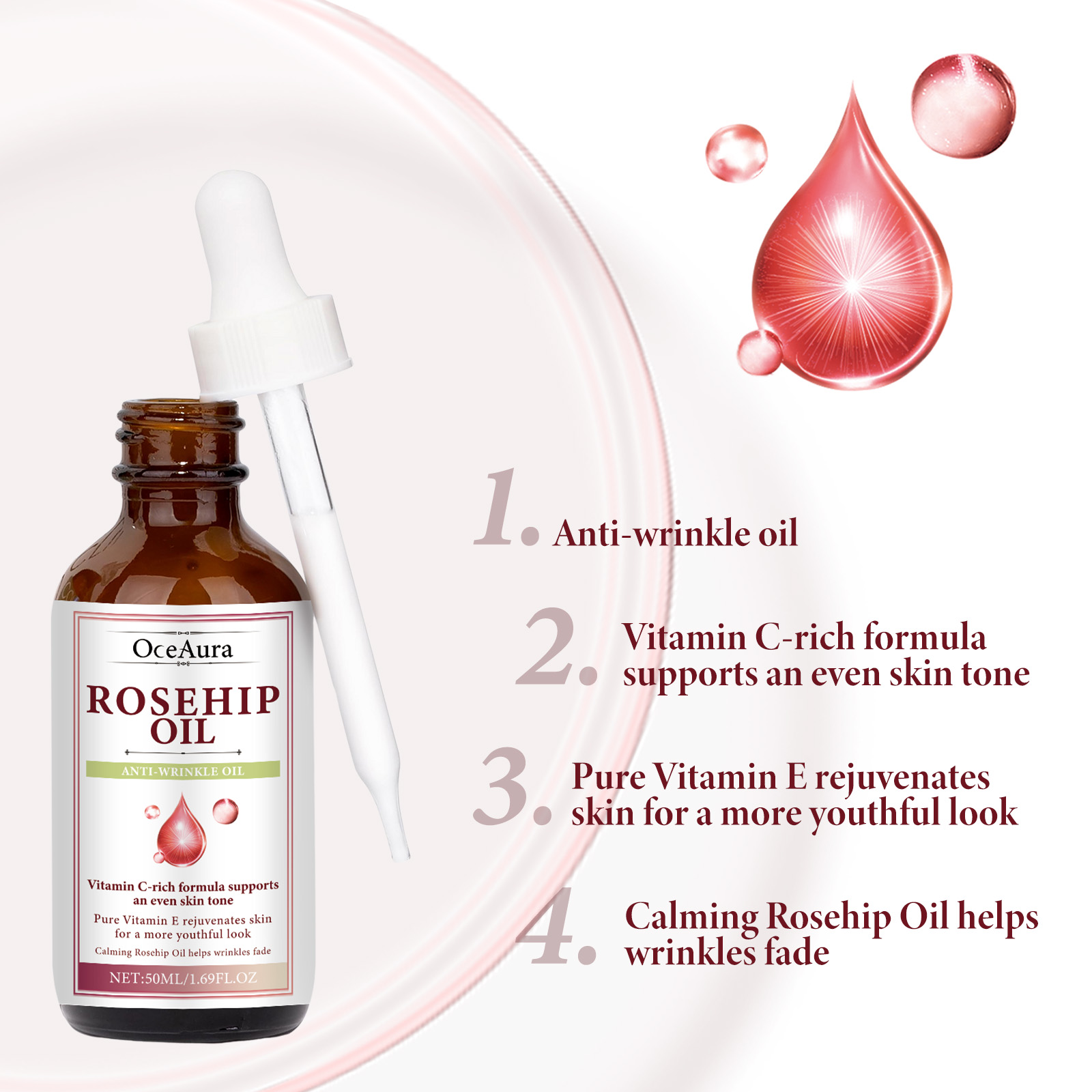 Oceaura Rosehip Oil Face Serum – Face Oil Rosehip recenzja i cena