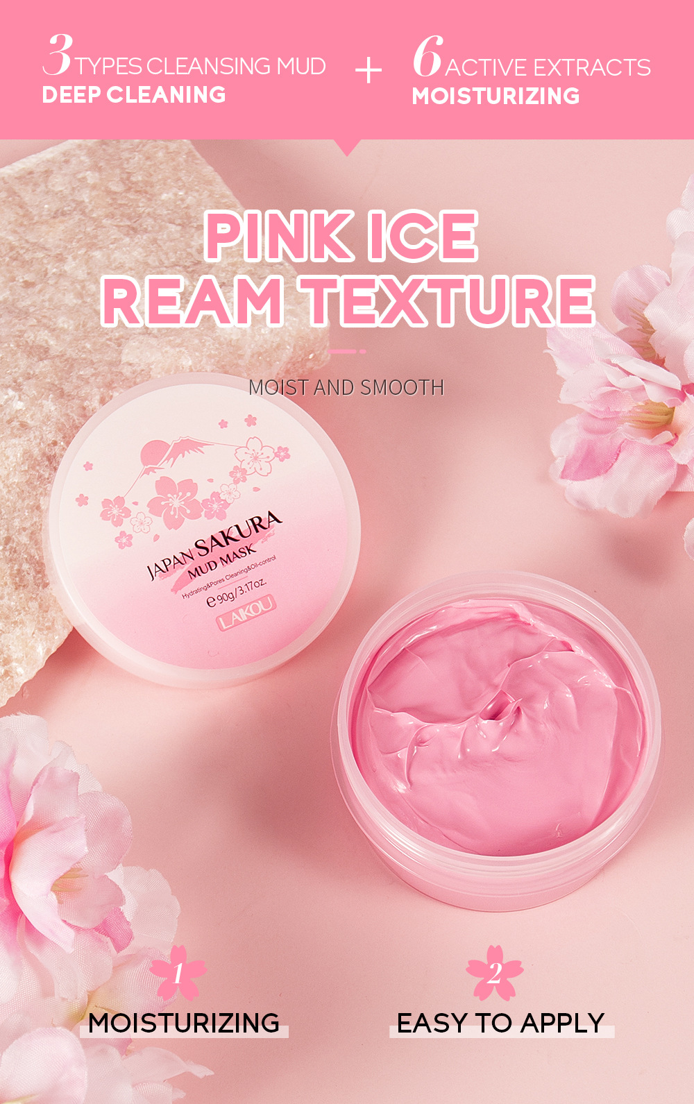 LAIKOU Sakura Clay Mask 25g/90 – Bentonite Clay Mask recenzja i cena