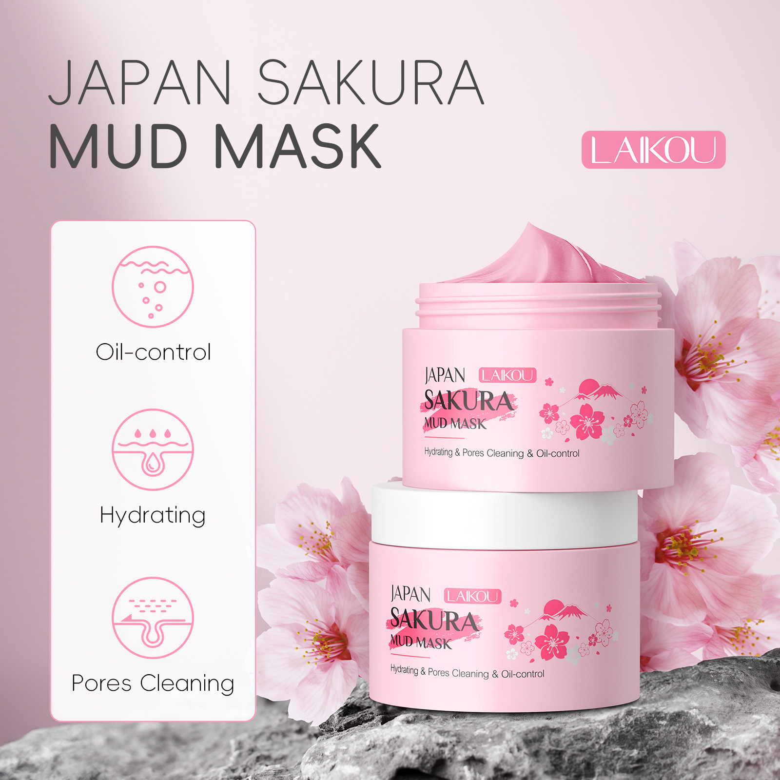 LAIKOU Sakura Clay Mask 25g/90 – Bentonite Clay Mask recenzja i cena