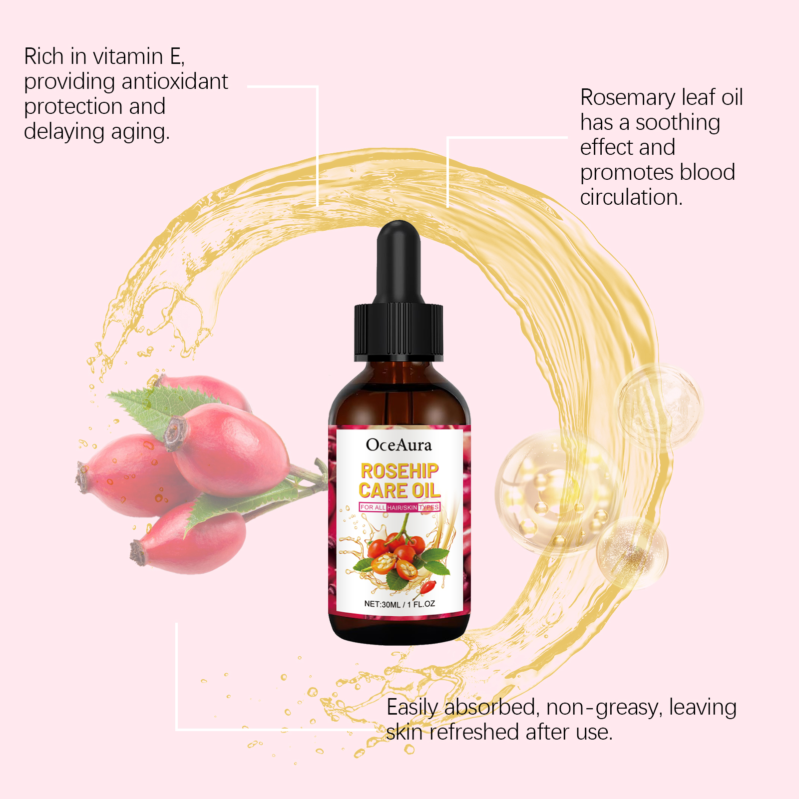 30ml Rosehip Oil For Face Fade – Face Oil Rosehip recenzja i cena