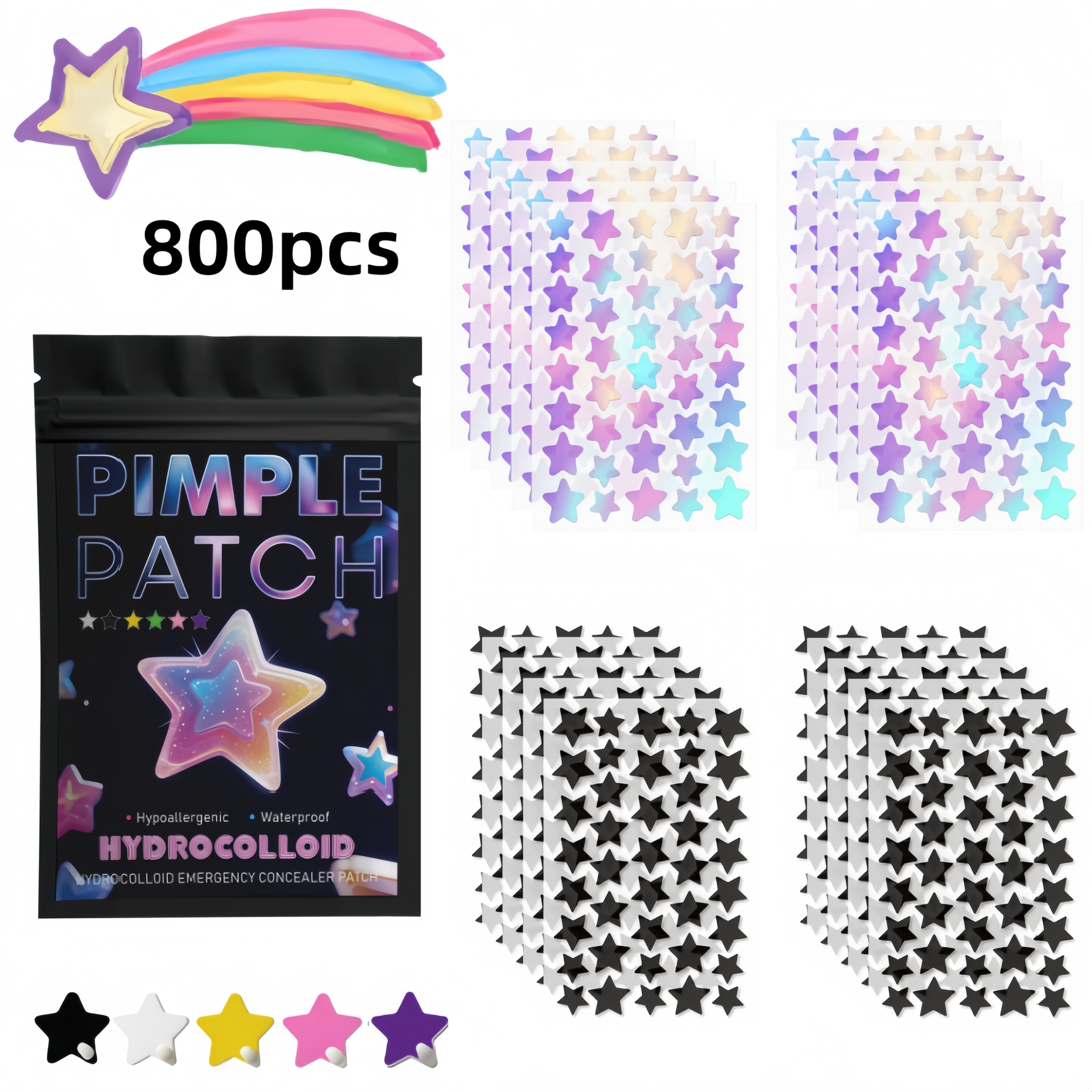 400/800pcs Iridescent & Black  – Skincare Moisturizer recenzja i cena