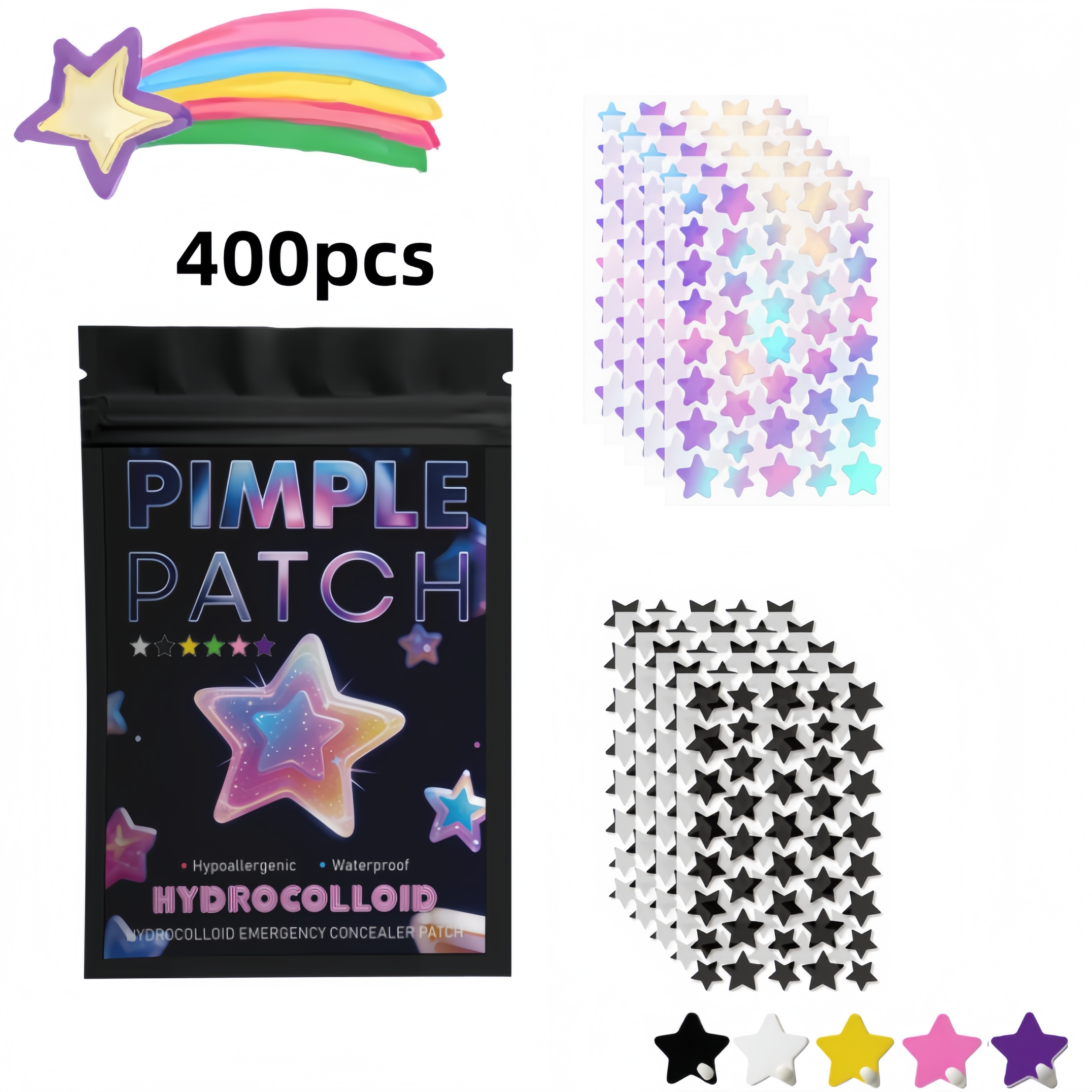400/800pcs Iridescent & Black  – Skincare Moisturizer recenzja i cena