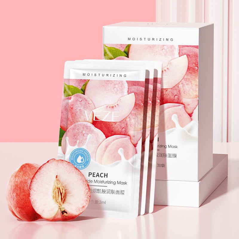 30 Pieces/Box, Peach Sleeping  – Bentonite Clay Mask recenzja i cena