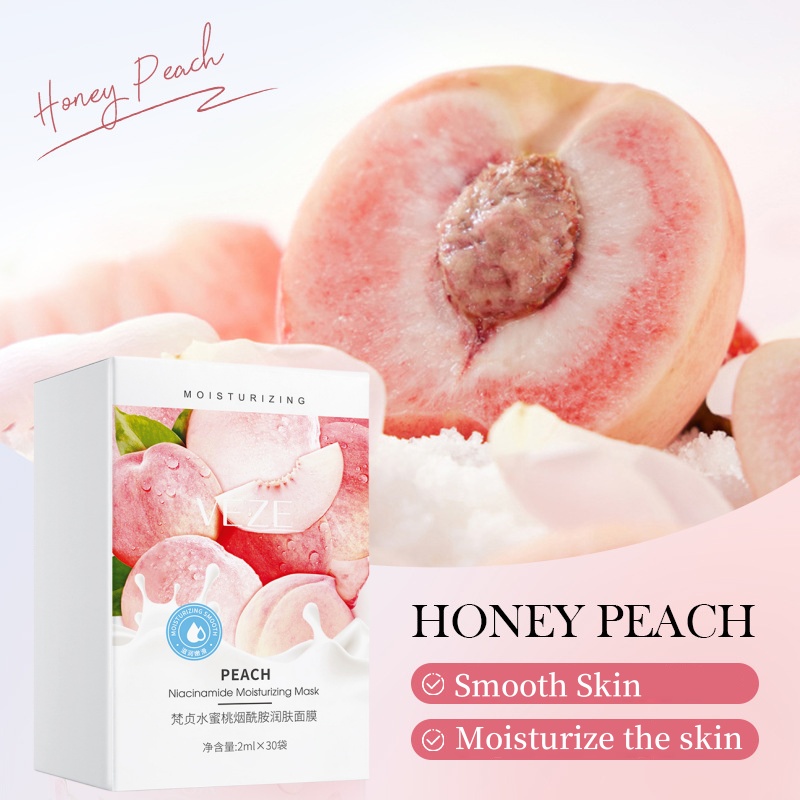 30 Pieces/Box, Peach Sleeping  – Bentonite Clay Mask recenzja i cena