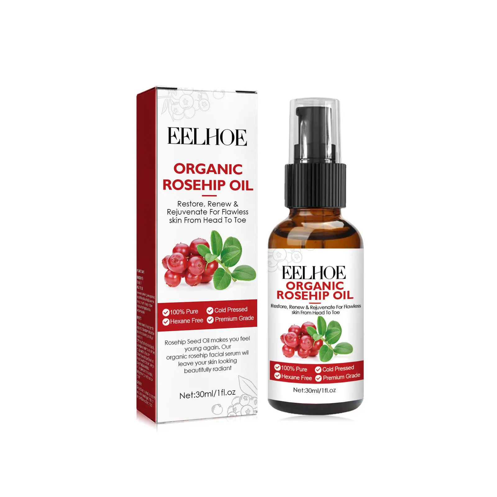 30ml Rosehip Oil Facial Serum  – Face Oil Rosehip recenzja i cena