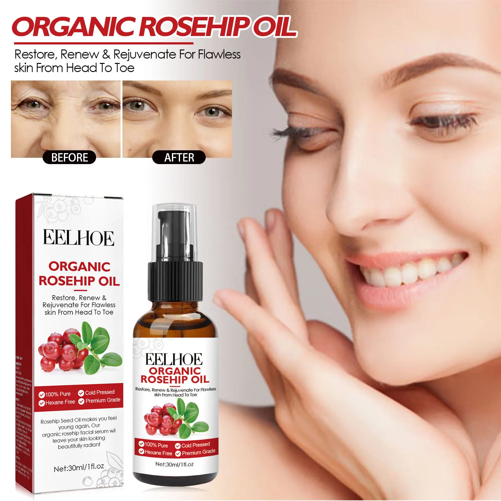 30ml Rosehip Oil Facial Serum  – Face Oil Rosehip recenzja i cena