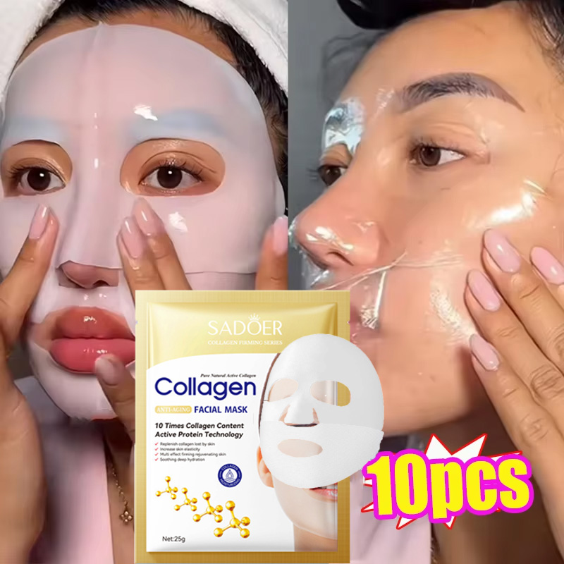 10PCS Collagen Anti Wrinkle Fa – Bentonite Clay Mask recenzja i cena