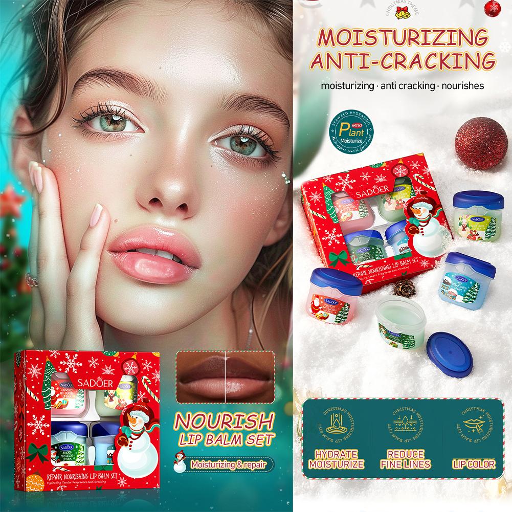 3/4/5/6/10Pcs/set Xmas Lip Bal – Skincare Xmas Sets recenzja i cena